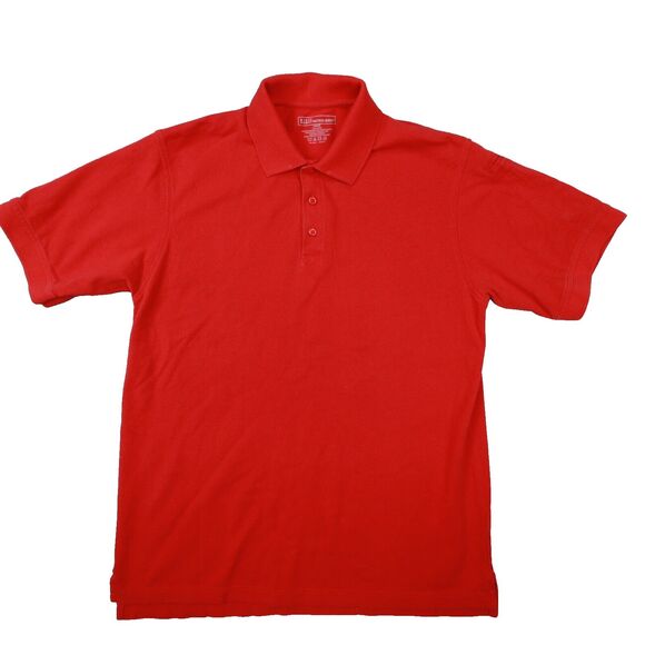 5.11 Tactical Men's Size Large Red Snag Free Performance Short Sleeve Polo‎ - Picture 1 of 6